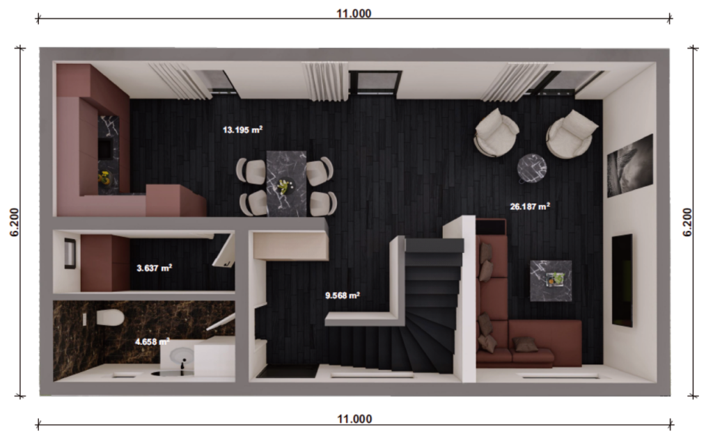 Unsere Haeuser - Einfamilienhaus bsp 01 Plan EG