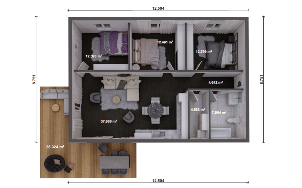 Unsere Haeuser - Einfamilienhaus bsp 02 Plan