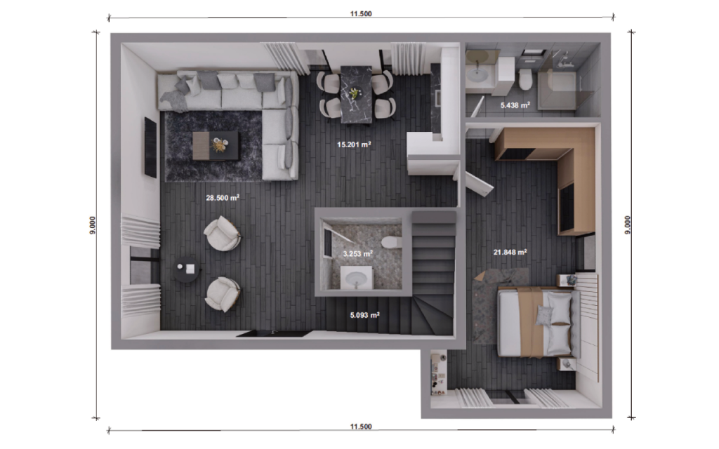 Unsere Haeuser - Einfamilienhaus bsp 04 Plan EG