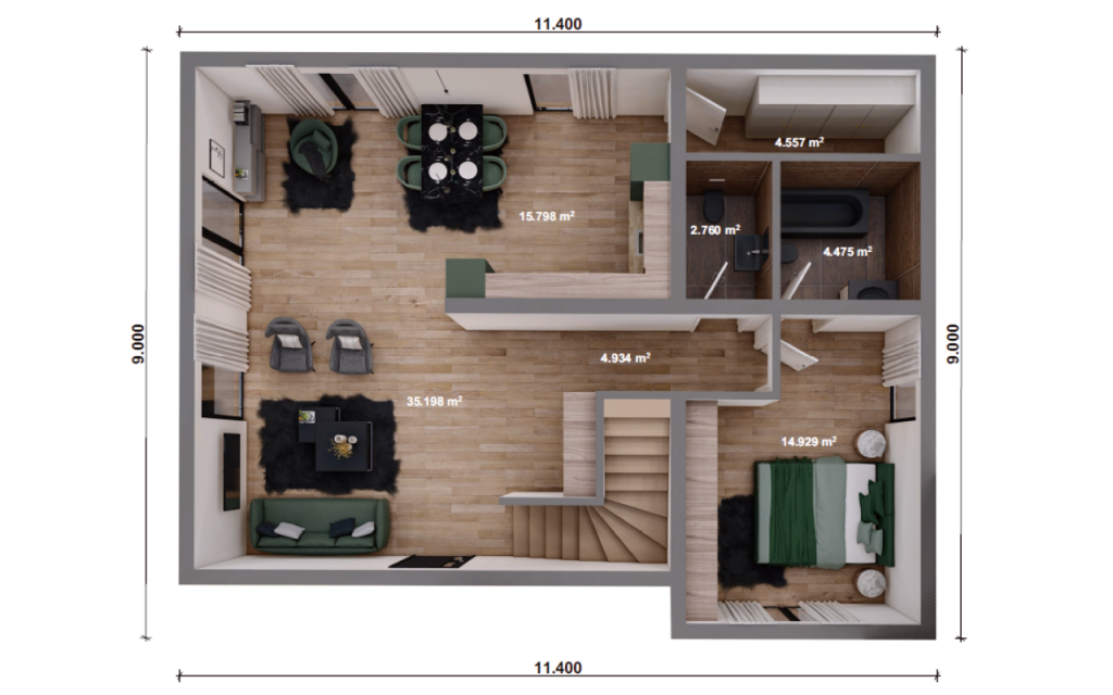 Unsere Haeuser - Einfamilienhaus bsp 06 Plan EG