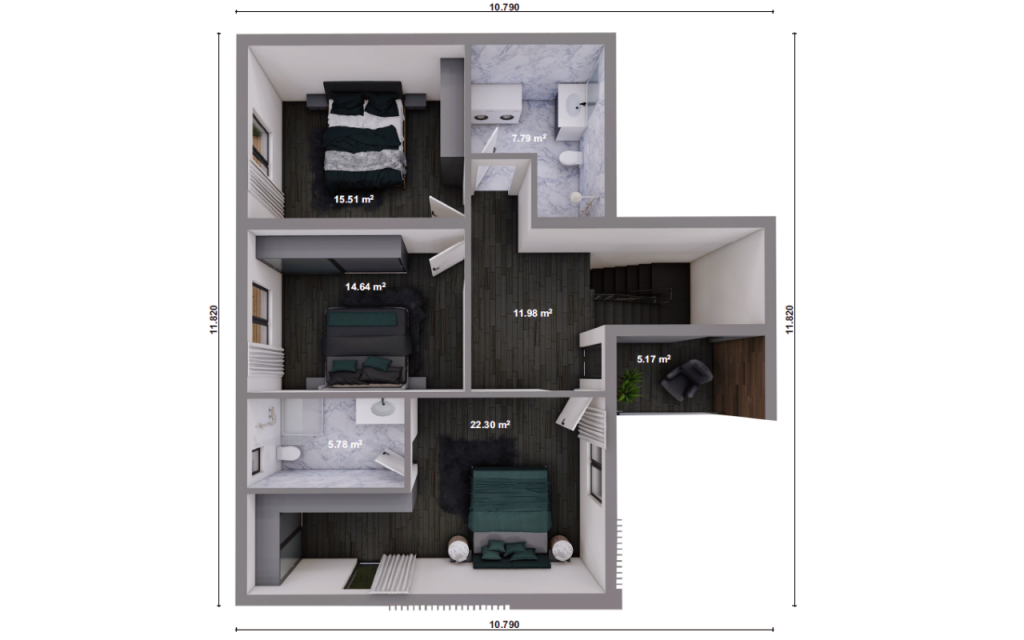 Unsere Haeuser - Villa bsp 03 Plan OG